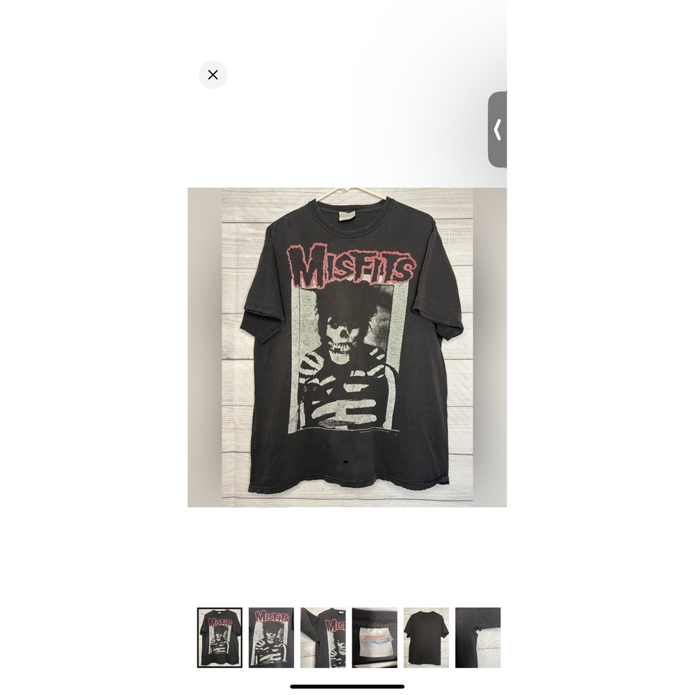 2002 Misfits Collection II Black Band Graphic T shirt